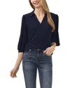 Cece Collared Ruffle Cuff Top