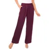 Cece Straight Leg Elastic Waist Pants In Purple