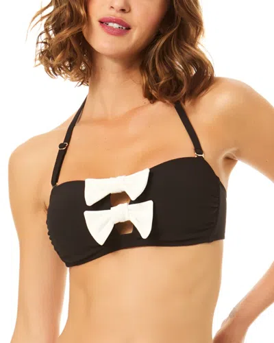 Cece Strapless Bow Bandeau In Black