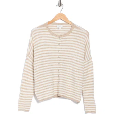 Cece Stripe Cardigan In Neutral