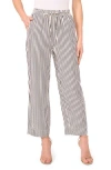 Cece Stripe Drawstring Ankle Pants In Blue