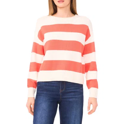 Cece Stripe Roll Neck Sweater In Multi