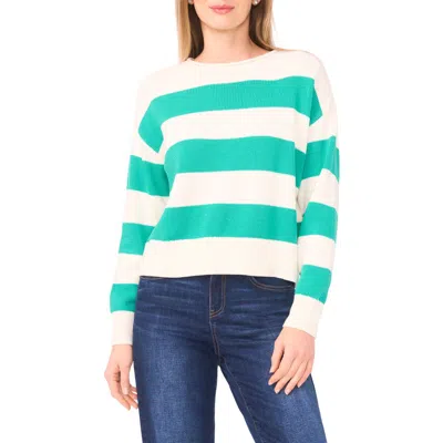 Cece Stripe Roll Neck Sweater In Multi