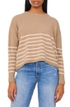 Cece Stripe Sweater In Brown