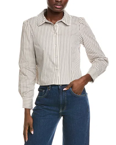 Cece Striped Button Shirt In Multi