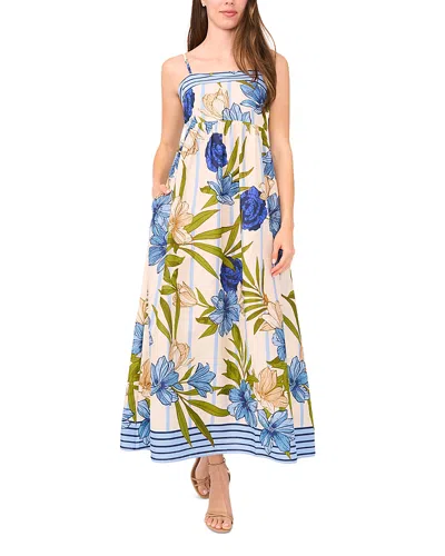 Cece Striped Smocked Maxi Dress In Multi