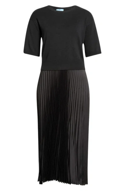 Cece Sweater & Pleated Skirt Two-piece Set In Black