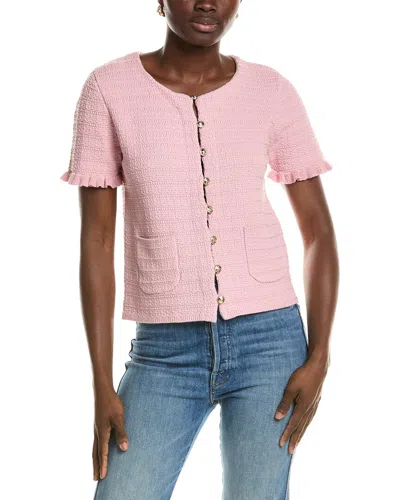 Cece Sweater Jacket In Pink