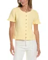 Cece Sweater Jacket In Yellow