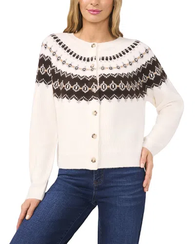 Cece Fair Isle Raglan Cardigan In Multi