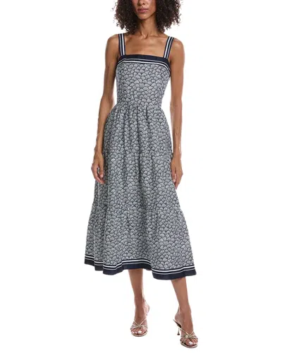 Cece Tank Square Neck Tiered Maxi Dress In Multi