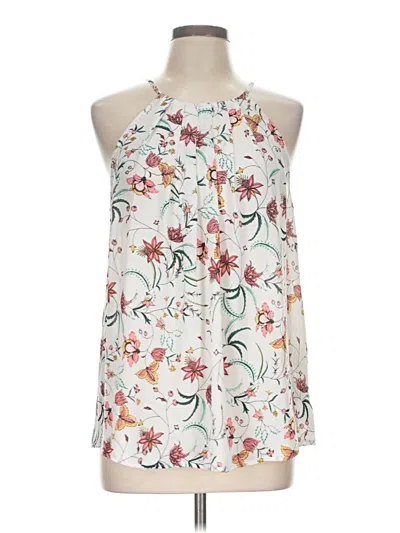 Pre-owned Cece Tank Top White Halter Neckline Tops