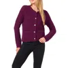 Cece Women's Textured Knit Patch Pocket Cardigan In Pickled Beet