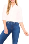 Cece Tie Front Georgette Shirt In Neutral
