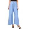 Cece Tie Front Overlay Wide Leg Pants In Blue Jay