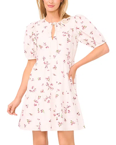 CECE CECE TIE FRONT SHORT TIERED DRESS