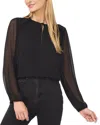 Cece Tie Neck Blouse In Black