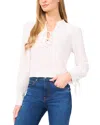 Cece Tie Bow Long Sleeve Top In New Ivory