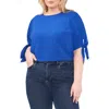 Cece Tie Sleeve Blouse In Deep Royal Blue