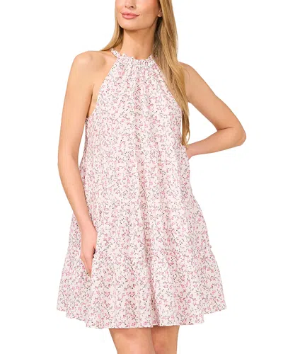 Cece Tiered Halter Dress In New Ivory