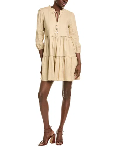Cece Tiered Linen-blend Mini Dress