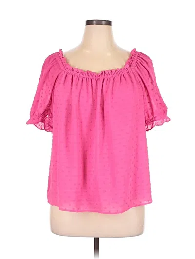 Pre-owned Cece Tube Top Pink Off The Shoulder Neckline Tops