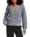 Cece Tuck Stitch Cardigan In Gray