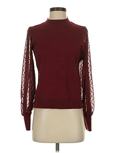 Pre-owned Cece Turtleneck Sweater In Burgundy