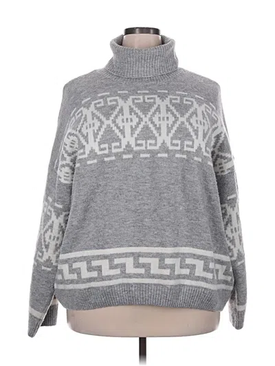 Pre-owned Cece Turtleneck Sweater In Gray