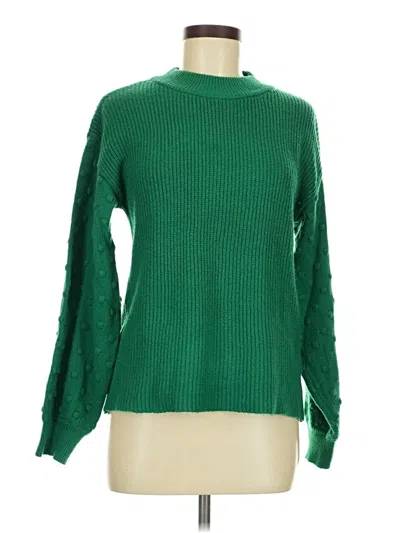 Pre-owned Cece Turtleneck Sweater In Green