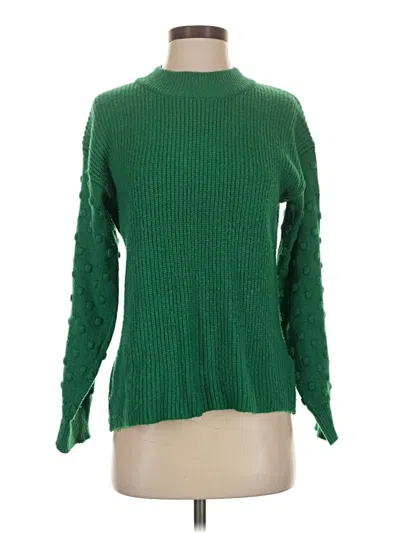 Pre-owned Cece Turtleneck Sweater In Green