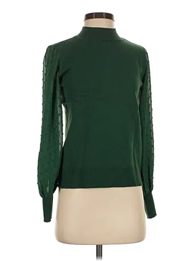 Pre-owned Cece Turtleneck Sweater In Green