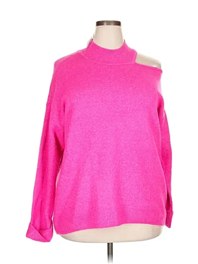 Pre-owned Cece Turtleneck Sweater In Pink