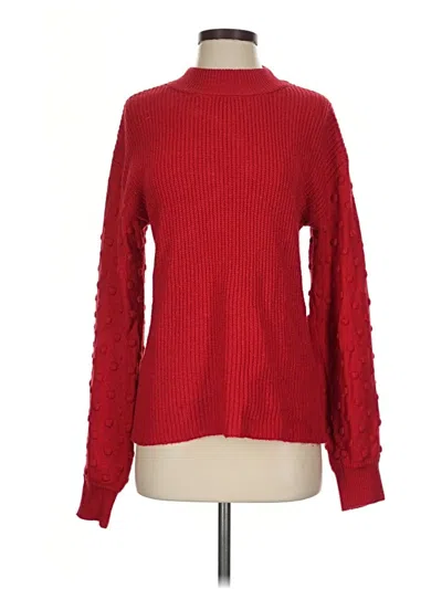 Pre-owned Cece Turtleneck Sweater In Red