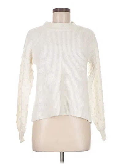 Pre-owned Cece Turtleneck Sweater In White