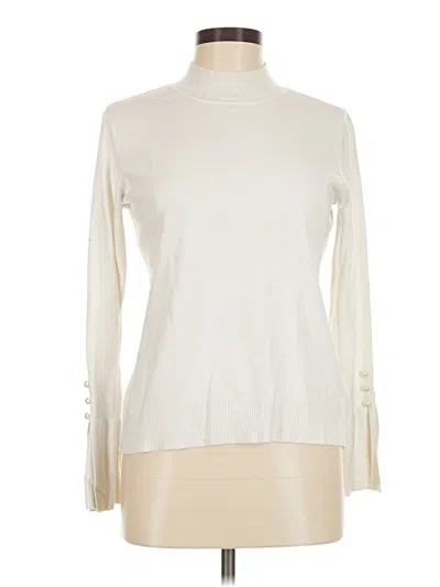 Pre-owned Cece Turtleneck Sweater In White