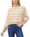 Cece Turtleneck Wide Sleeve Sweater In Neutral