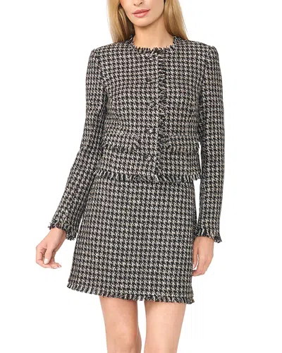 Cece Tweed Check Lady Jacket In Blue
