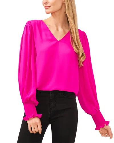 Cece V-neck Blouse In Pink