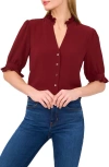 Cece V-neck Button-up Shirt