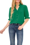 Cece V-neck Button-up Shirt