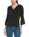 Cece V-neck Knit Top In Black