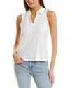 Cece Sleeveless Crepe Knit Polo