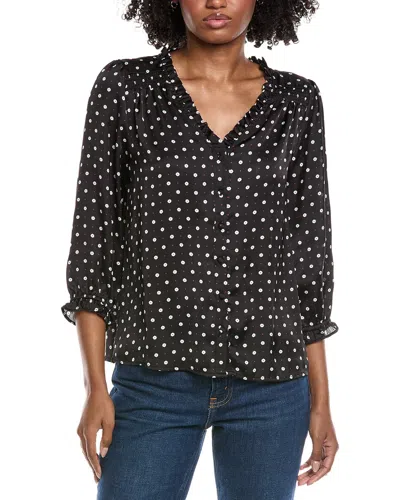 CECE CECE V-NECK BUTTON FRONT BLOUSE