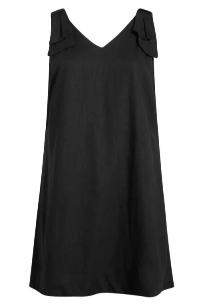 Cece V-neck Minidress In Black