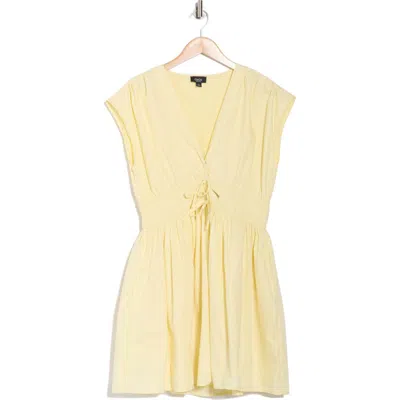 Cece V-neck Multi Tie Dress In Yellow