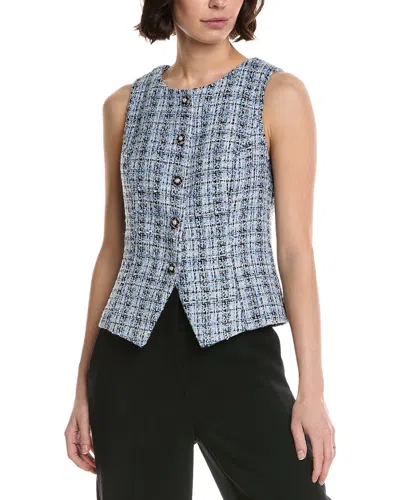 Cece V-split Vest In Gray