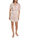 Cece Waterfall Ruffle Mini Dress In Multi