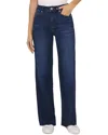Cece Women's Wide-leg High-rise Raw-hem Jeans In Blue