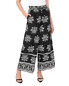 Cece Ankle Wide Leg Pull-on Pants In Black
